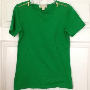 MICHAEL KORS Zip Shoulder Top